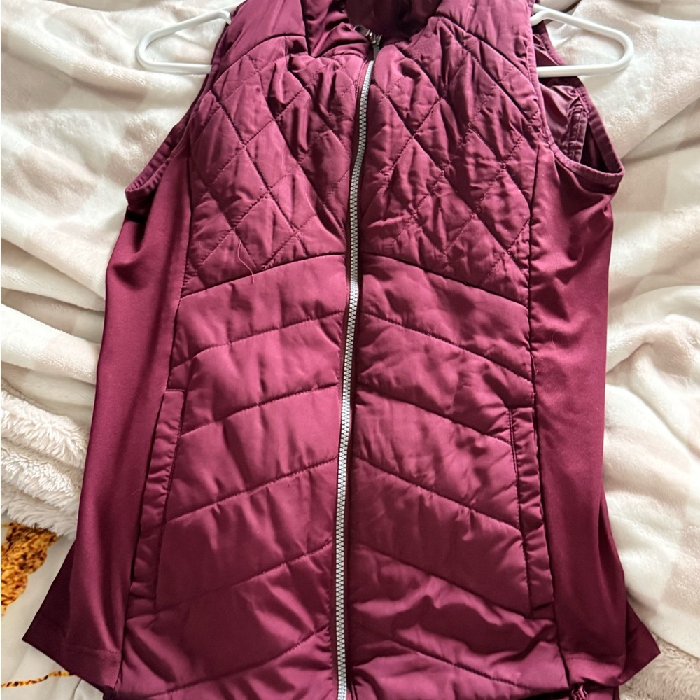Maurices Quilted Vest - Deep Burgundy